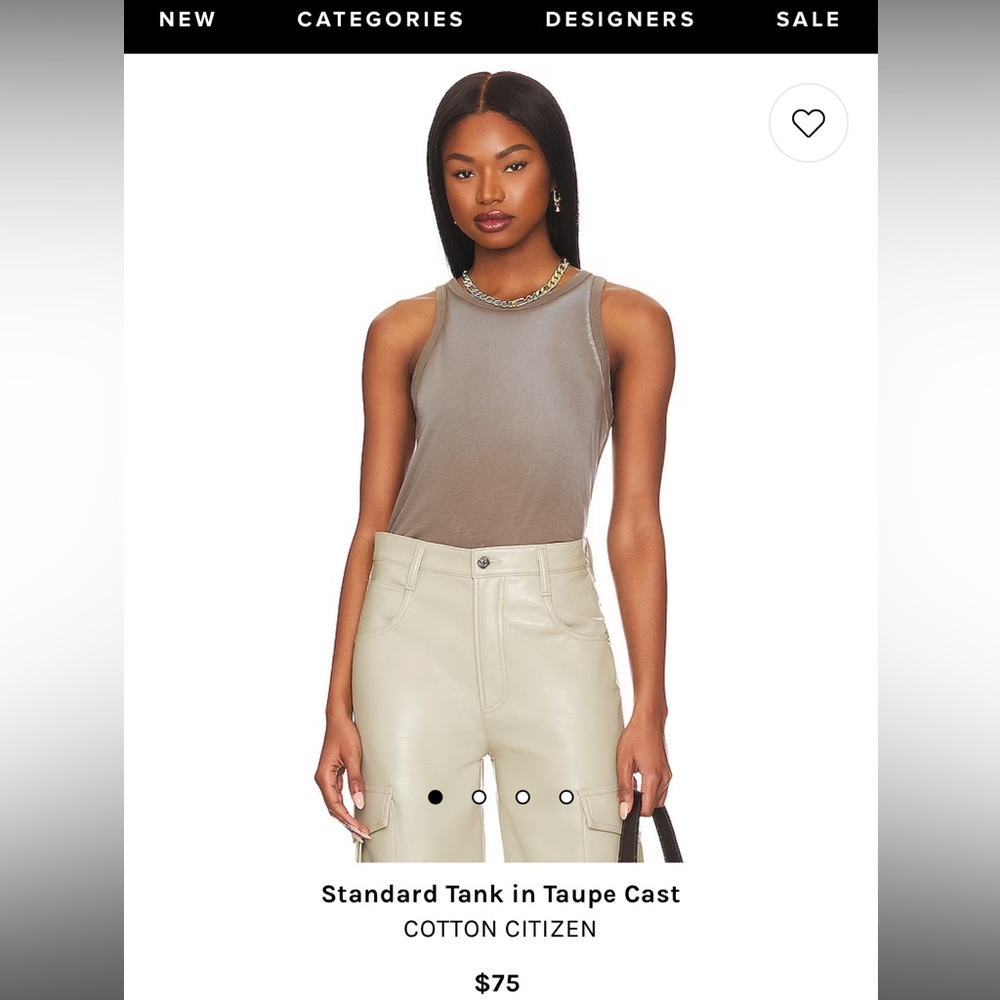 COTTON CITIZEN Standard Tank in Taupe Cast